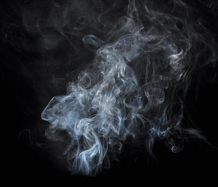 Rising smoke.